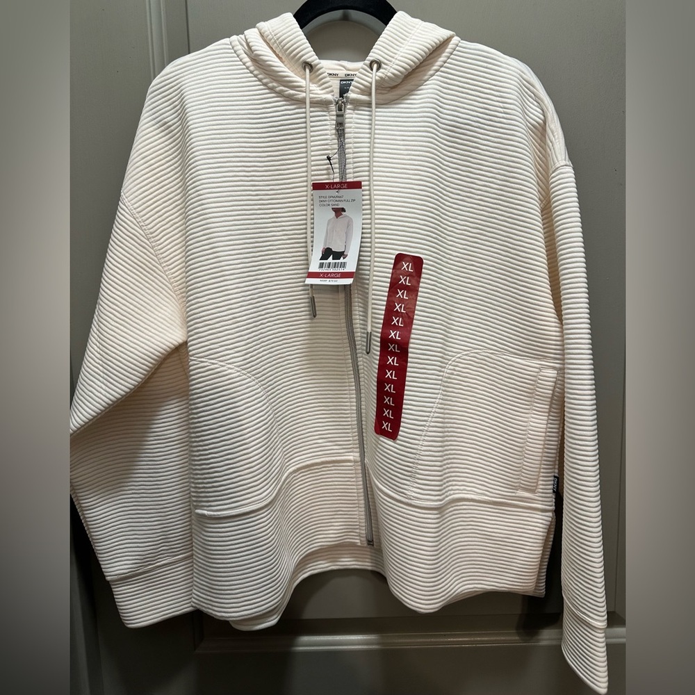 DKNY Size XL Ottoman Full Zip Jacket NWT - Picture 1 of 8